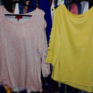 Jennifer Lopez cold shoulder shirt-SOLD